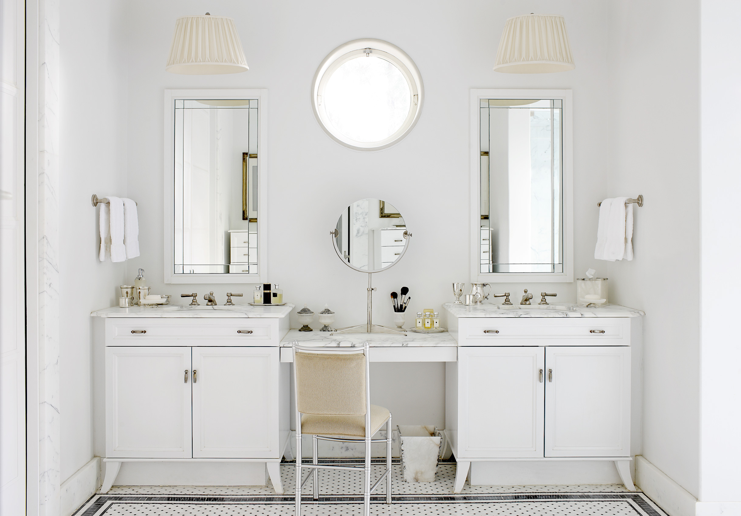 Master bath vanity by Beth Webb Interiors, photo by Mali Azima.