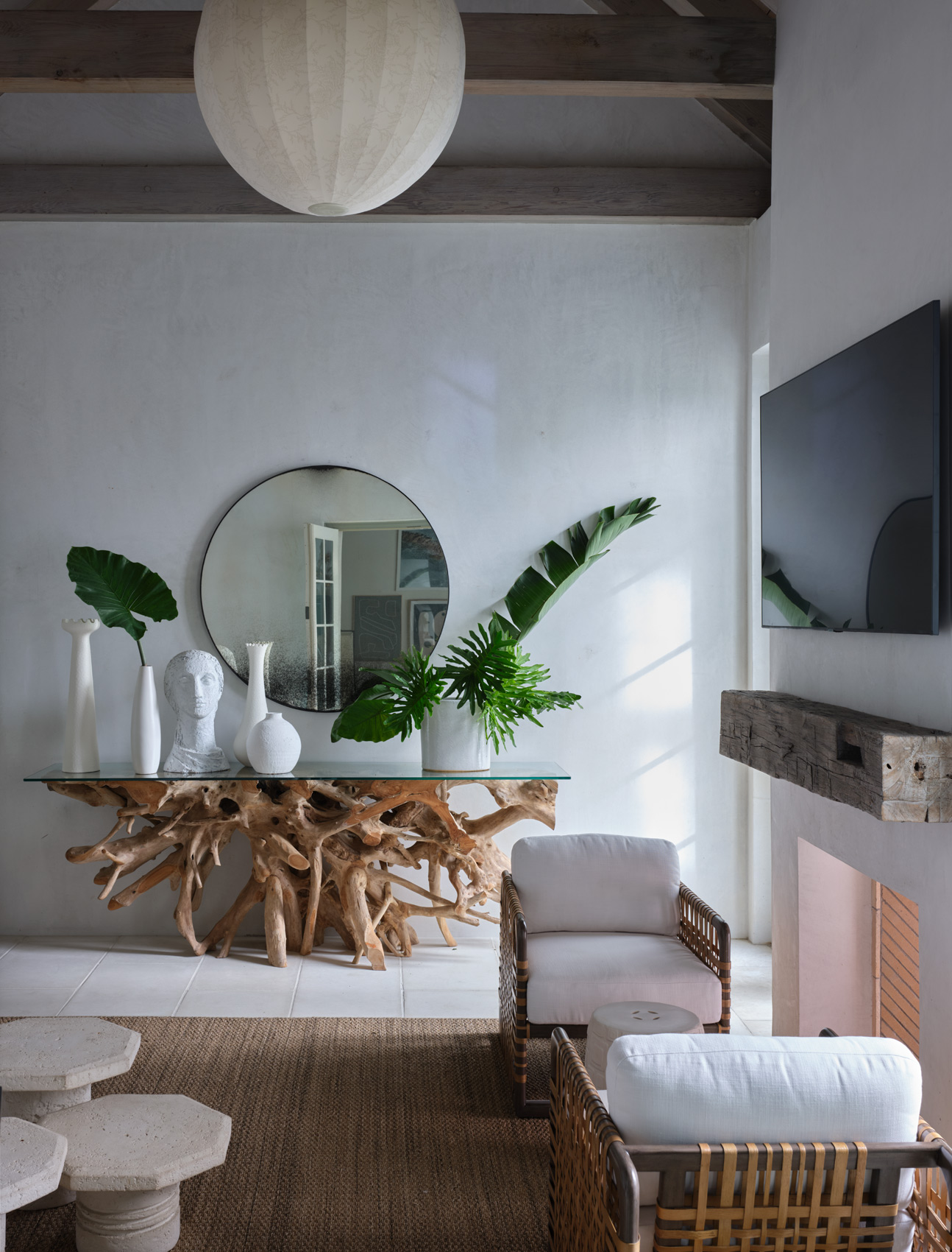 Alys Beach pool room designed by Melanie Turner Interiors, photographed by Mali Azima. 