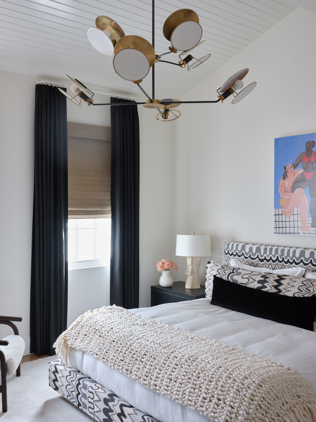 Guest room by Melanie Turner Interiors, photographed for Atlanta Homes and Lifestyles by Mali Azima..