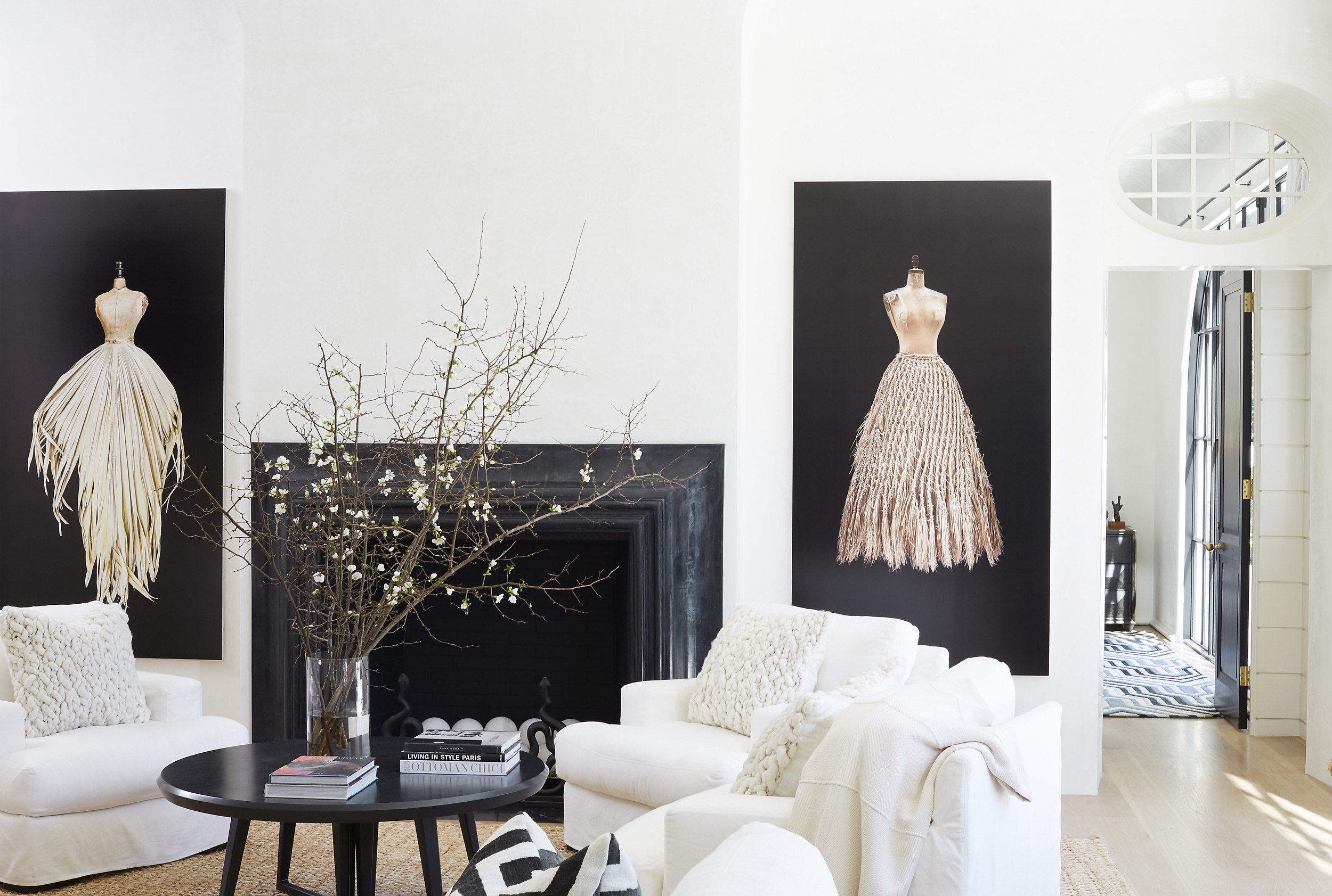 Melanie Turner Interiors uses Todd Murphy art in this living room photographed by Mali Azima Photographer